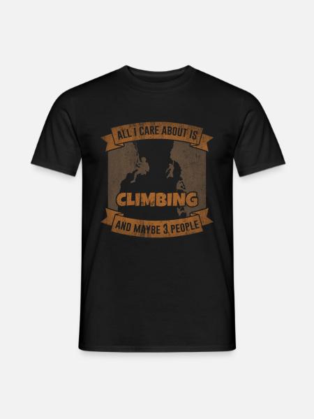 Felsklettern Boulder Klettern Bergsteigen Geschenk - Mænd T-shirt - sort