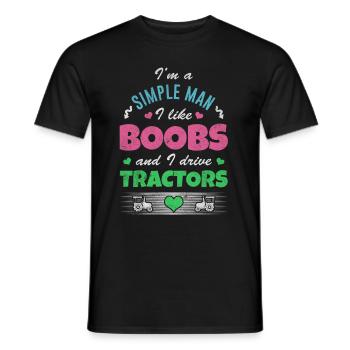 Tractor Trekker Farmer Farmer - Men's T-Shirt - black - Front - AI Model Male 178 light (178cm)
