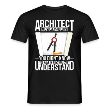 architecte - T-shirt homme - noir - Devant - AI Model Male 178 light (178cm)