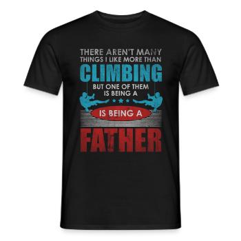 Cadeau d'alpinisme d'escalade de rocher - T-shirt homme - noir - Devant - AI Model Male 178 light (178cm)