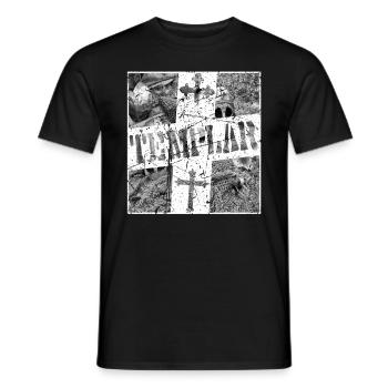 Kreuzritter,Tempelritter crusader Ritter Templar - Männer T-Shirt - Schwarz - Vorne - AI Model Male 178 light (178cm)