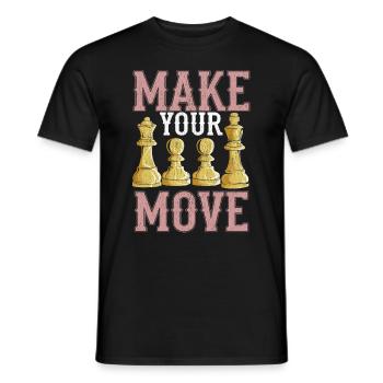 Chess Checkmate Board Game Chess Gift King - T-shirt homme - noir - Devant - AI Model Male 178 light (178cm)