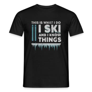 Ski sports d'hiver - T-shirt homme - noir - Devant - AI Model Male 178 light (178cm)