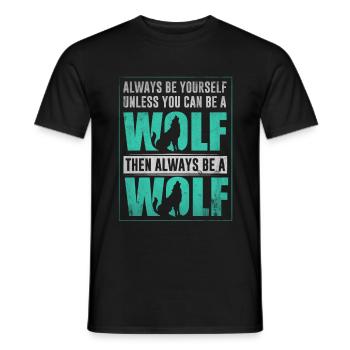 Loup - T-shirt homme - noir - Devant - AI Model Male 178 light (178cm)