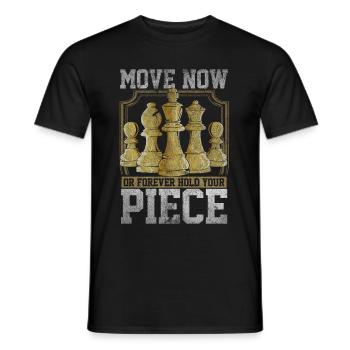 Échecs échecs jeu de société échecs - T-shirt homme - noir - Devant - AI Model Male 178 light (178cm)