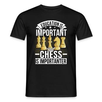 Chess Board Game - Men's T-Shirt - black - Front - AI Model Male 178 light (178cm)