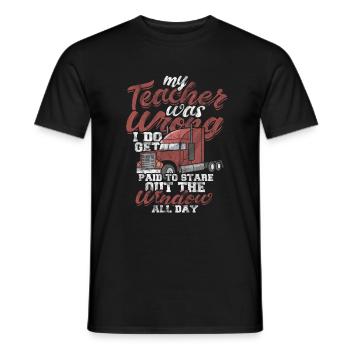 un camion - T-shirt homme - noir - Devant - AI Model Male 178 light (178cm)