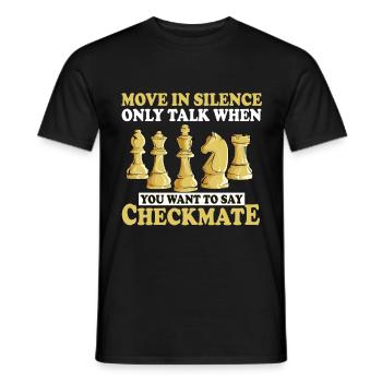 Chess chess board board game Chess - Men's T-Shirt - black - Front - AI Model Male 178 light (178cm)