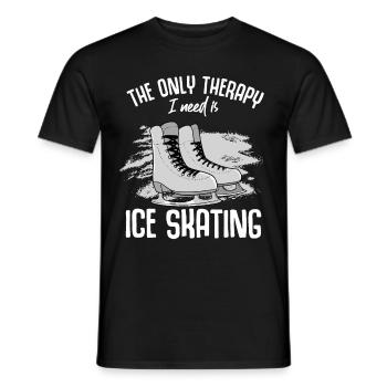 eiskunstlauf - Männer T-Shirt - Schwarz - Vorne - AI Model Male 178 light (178cm)