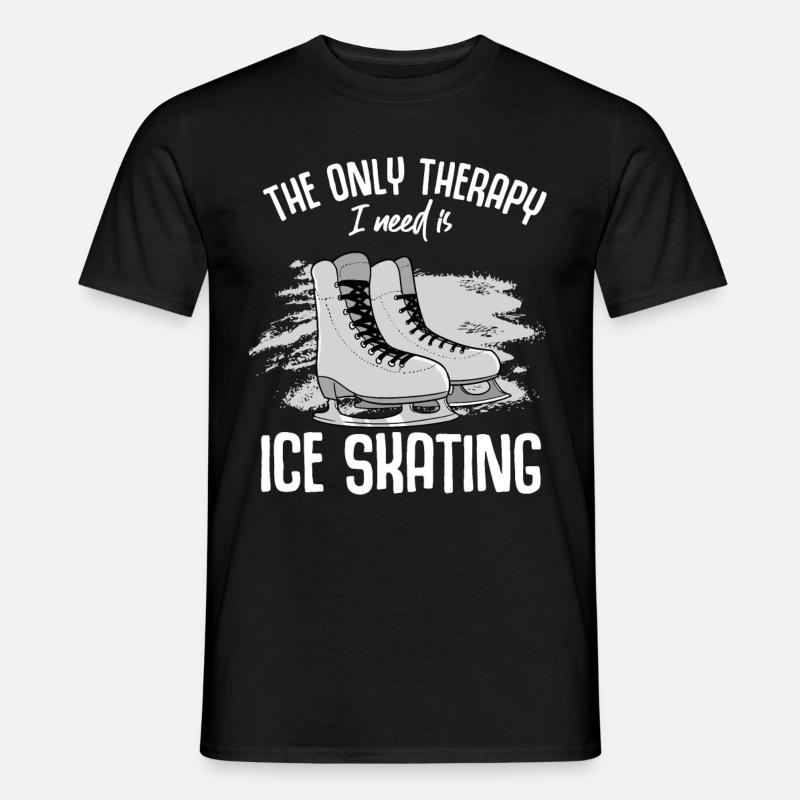 eiskunstlauf - Männer T-Shirt - Schwarz