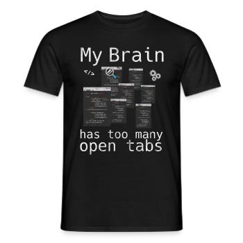 programmer - Men's T-Shirt - black - Front - AI Model Male 178 light (178cm)