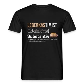 Leberkas - Männer T-Shirt - Schwarz - Vorne - AI Model Male 178 light (178cm)