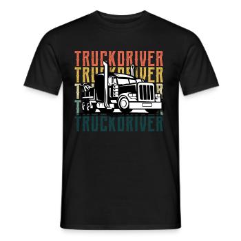 un camion - T-shirt homme - noir - Devant - AI Model Male 178 light (178cm)