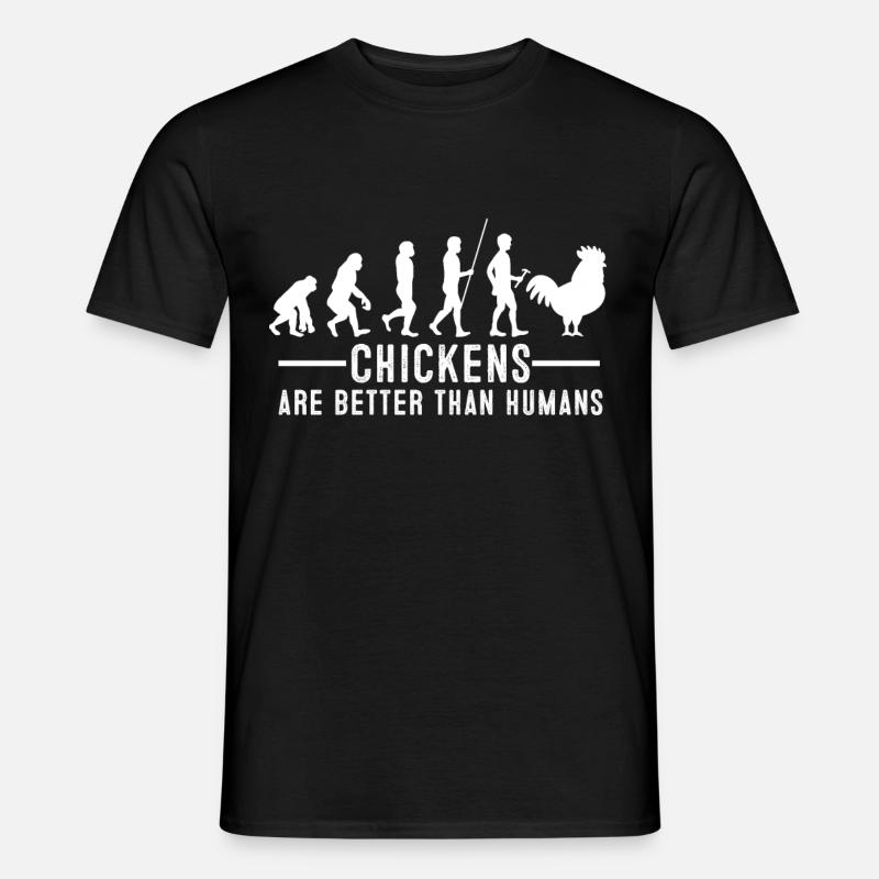 huhn - Männer T-Shirt - Schwarz