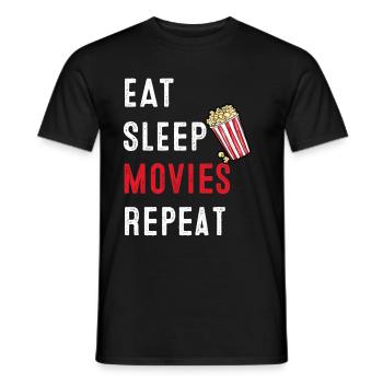 Cinéma Cinéma Télévision cadeau soirée cinéma - T-shirt homme - noir - Devant - AI Model Male 178 light (178cm)
