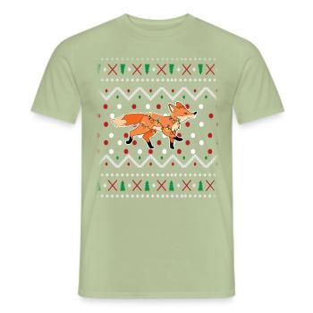 Fox - Men's T-Shirt - sage - Front - AI Model Male 178 light (178cm)