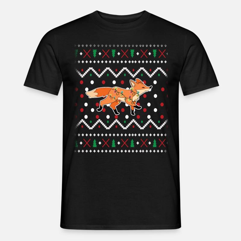 Fuchs - Männer T-Shirt - Schwarz