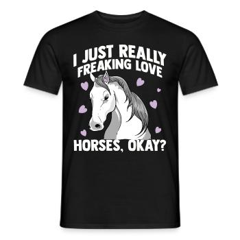 Équitation les amateurs de cheval dressage équitation galop selle - T-shirt homme - noir - Devant - AI Model Male 178 light (178cm)