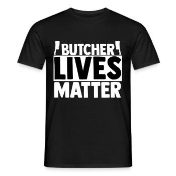 Butcher - Men's T-Shirt - black - Front - AI Model Male 178 light (178cm)