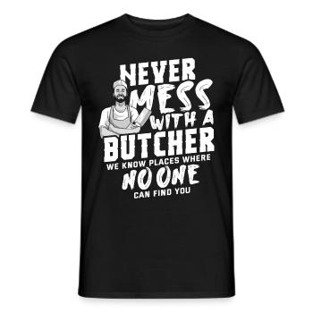 Boucher - T-shirt homme - noir - Devant - AI Model Male 178 light (178cm)