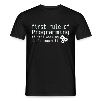 Informatik Hacker Programmierer Binär PC Computer - Männer T-Shirt - Schwarz - Vorne - AI Model Male 178 light (178cm)