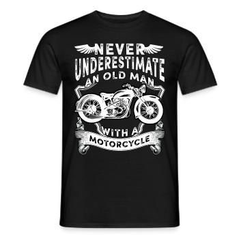 Motorrad Rentner Biker Motorsport Enduro Superbike - Männer T-Shirt - Schwarz - Vorne - AI Model Male 178 light (178cm)