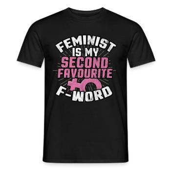 féminisme - T-shirt homme - noir - Devant - AI Model Male 178 light (178cm)
