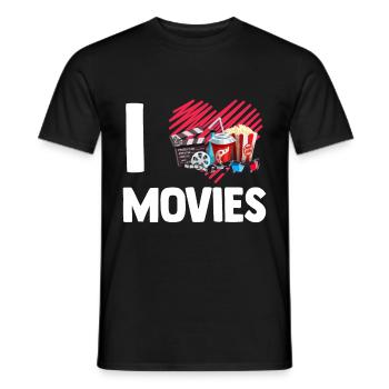 Film Kino Fernsehen Geschenk Filmabend - Männer T-Shirt - Schwarz - Vorne - AI Model Male 178 light (178cm)