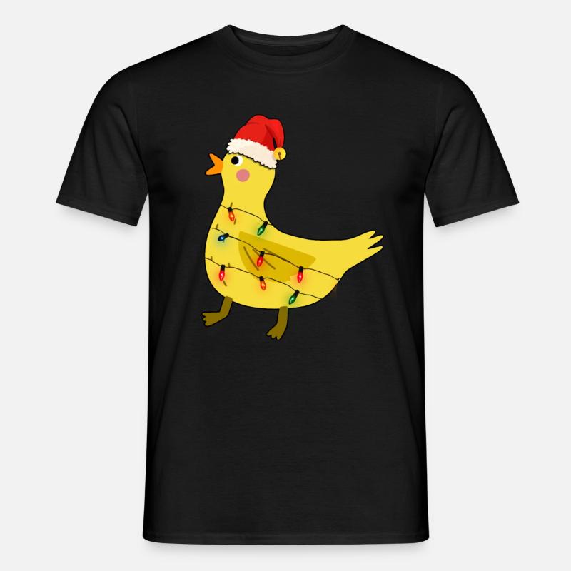 Ente Ugly Christmas - Männer T-Shirt - Schwarz