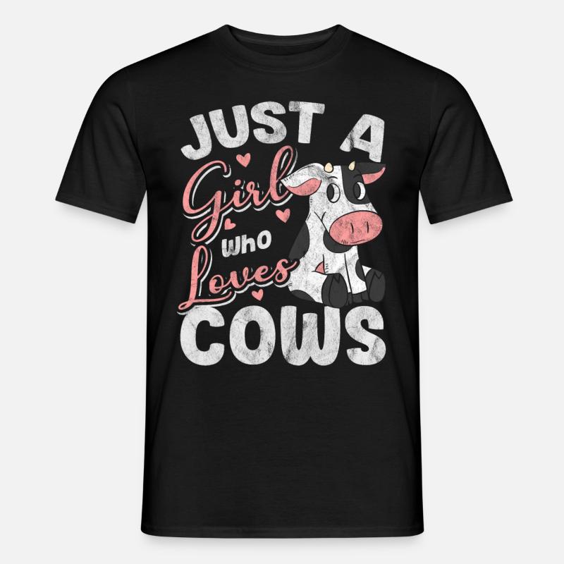 Kuh - Männer T-Shirt - Schwarz