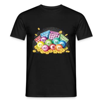 bingo - Men's T-Shirt - black - Front - AI Model Male 178 light (178cm)