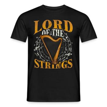 Harfe - Männer T-Shirt - Schwarz - Vorne - AI Model Male 178 light (178cm)