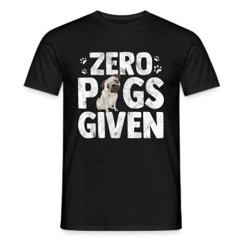 Mops Selbstbewusst Pug Hund Möpse Mischling Welpen - Männer T-Shirt - Schwarz - Vorne - AI Model Male 178 light (178cm)