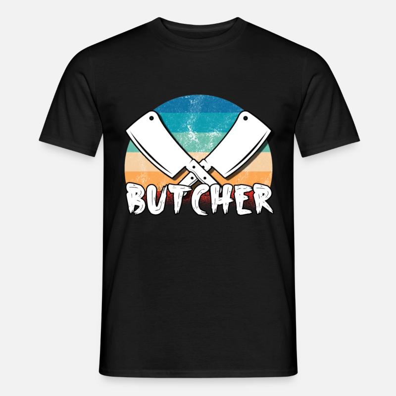 Metzger - Männer T-Shirt - Schwarz