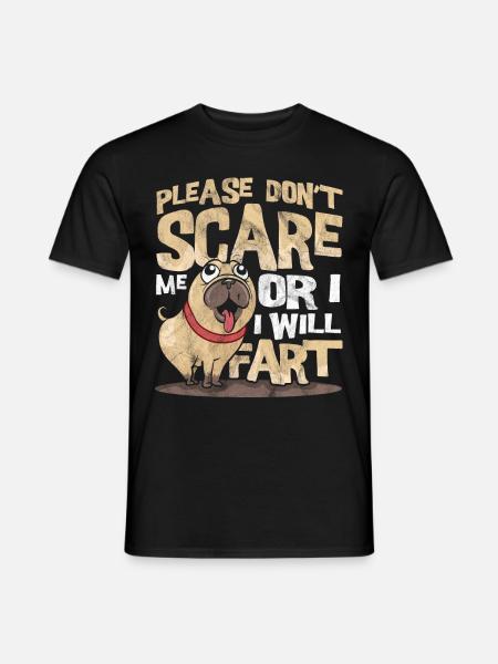 Mops - Männer T-Shirt - Schwarz