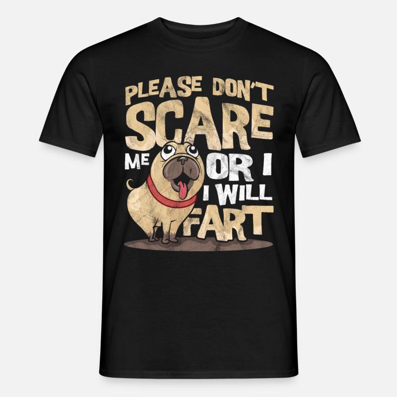 Mops - Männer T-Shirt - Schwarz