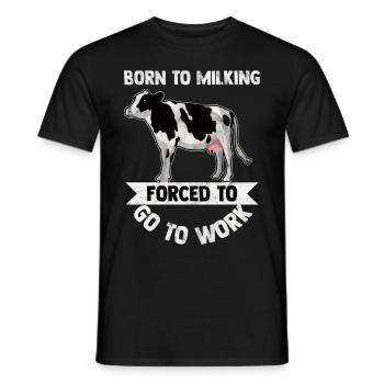 Vaches vache boeuf vache laitière fermier vache pis - T-shirt homme - noir - Devant - AI Model Male 178 light (178cm)