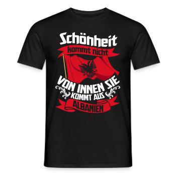 Albanien Kosovo Tirana Balkan Shqip Albaner Flagge - Männer T-Shirt - Schwarz - Vorne - AI Model Male 178 light (178cm)