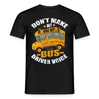 Bus - Männer T-Shirt - Schwarz - Vorne - AI Model Male 178 light (178cm)