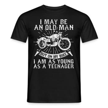moto - T-shirt homme - noir - Devant - AI Model Male 178 light (178cm)