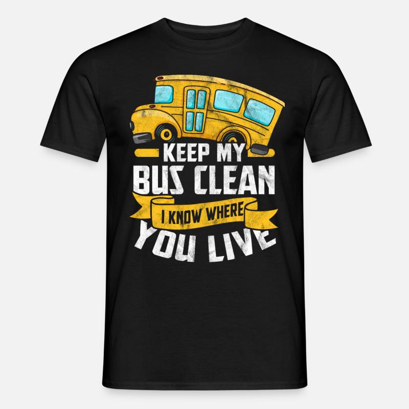 Bus - Männer T-Shirt - Schwarz