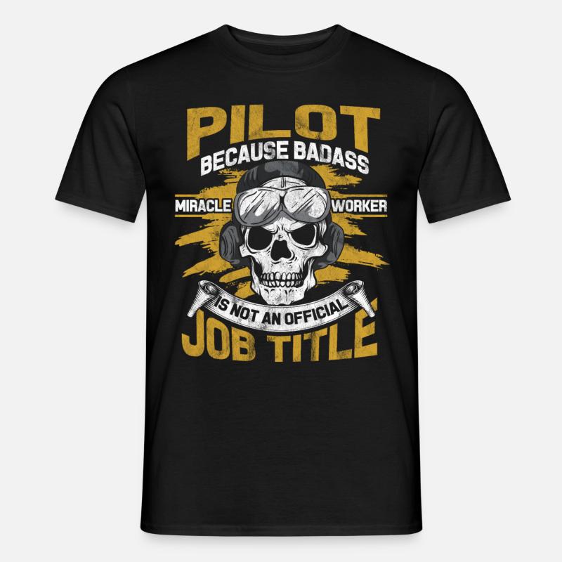 Pilot - Männer T-Shirt - Schwarz