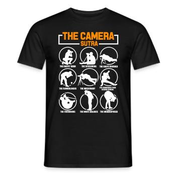 Photographer Position SLR - Men's T-Shirt - black - Front - AI Model Male 178 light (178cm)