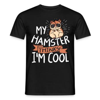 Hamster rongeur - T-shirt homme - noir - Devant - AI Model Male 178 light (178cm)