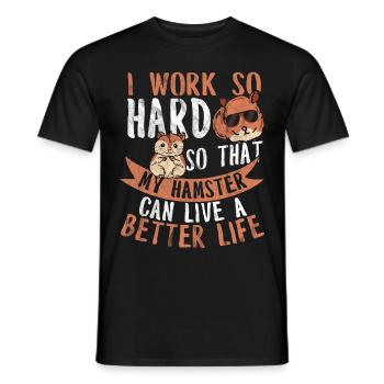 Hamster - Men's T-Shirt - black - Front - AI Model Male 178 light (178cm)