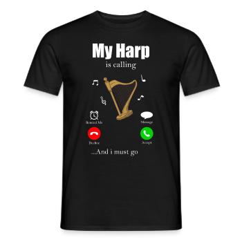 Harpe - T-shirt homme - noir - Devant - AI Model Male 178 light (178cm)
