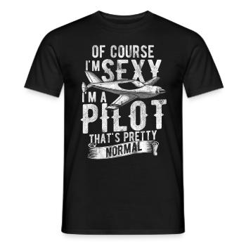 Cockpit d'hélicoptère de planeur avion pilote - T-shirt homme - noir - Devant - AI Model Male 178 light (178cm)