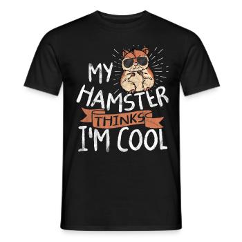 hamster - Men's T-Shirt - black - Front - AI Model Male 178 light (178cm)