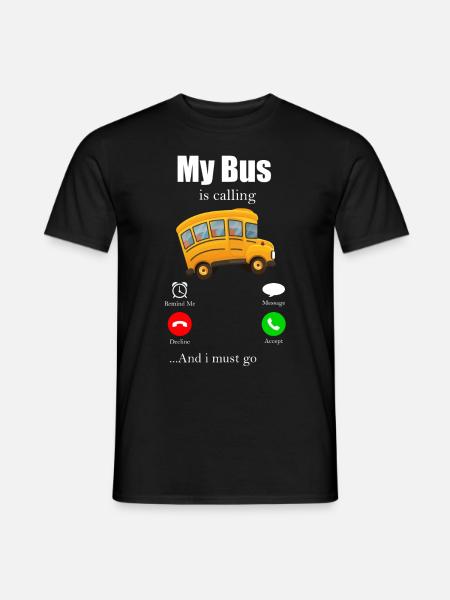 Conductor de autobús ómnibus autobús escolar transporte público autobus regalo - Camiseta hombre - negro