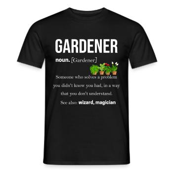 jardinier - T-shirt homme - noir - Devant - AI Model Male 178 light (178cm)